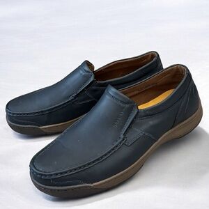 Comfortable Men's Slip-On Loafers Solo Comfort Cushion Insole Dark Navy Size 13